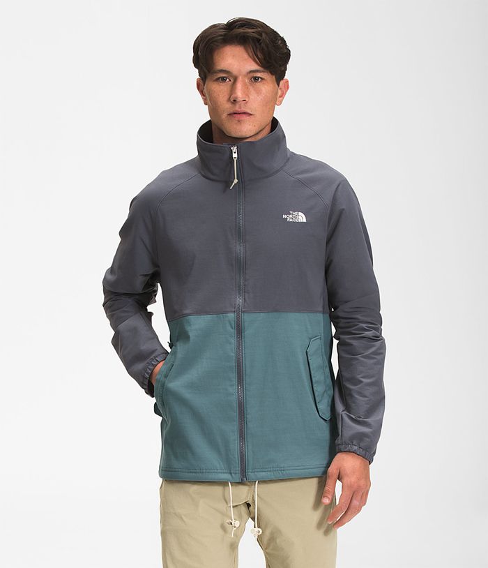 The North Face Softshell Heren Class V Full Rits GNTI28460 - Grijs/Blauw